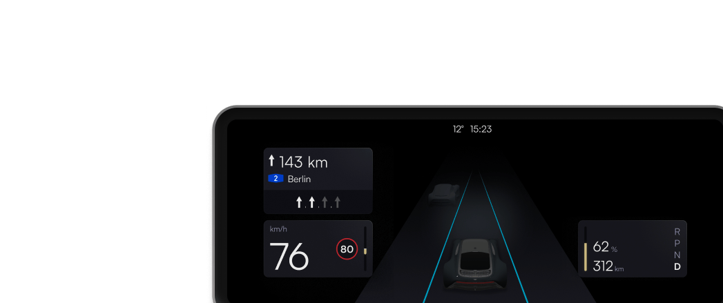 Digital instrument cluster concept